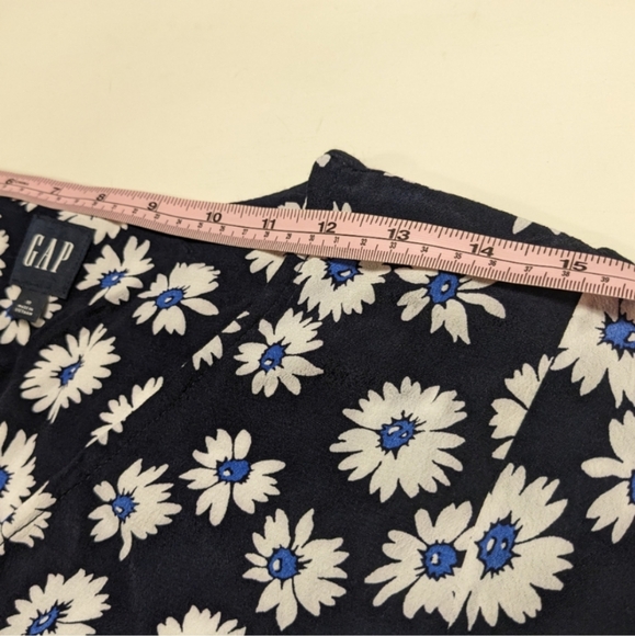 ๐๐ค GAP Rayon Daisy Print Button Front Cap Sleeve Mini Dress, 10 (6/8), NWOT - Picture 5 of 16